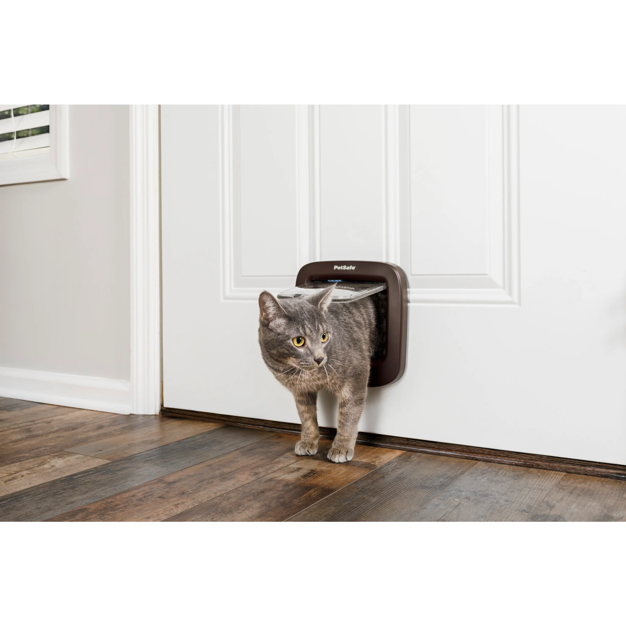 Pet Safe Microchip Cat Flap – Brown - Image 2