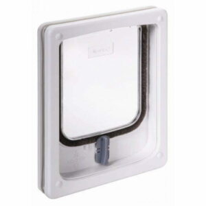 W-CDW Low Profile Cat Flap – White